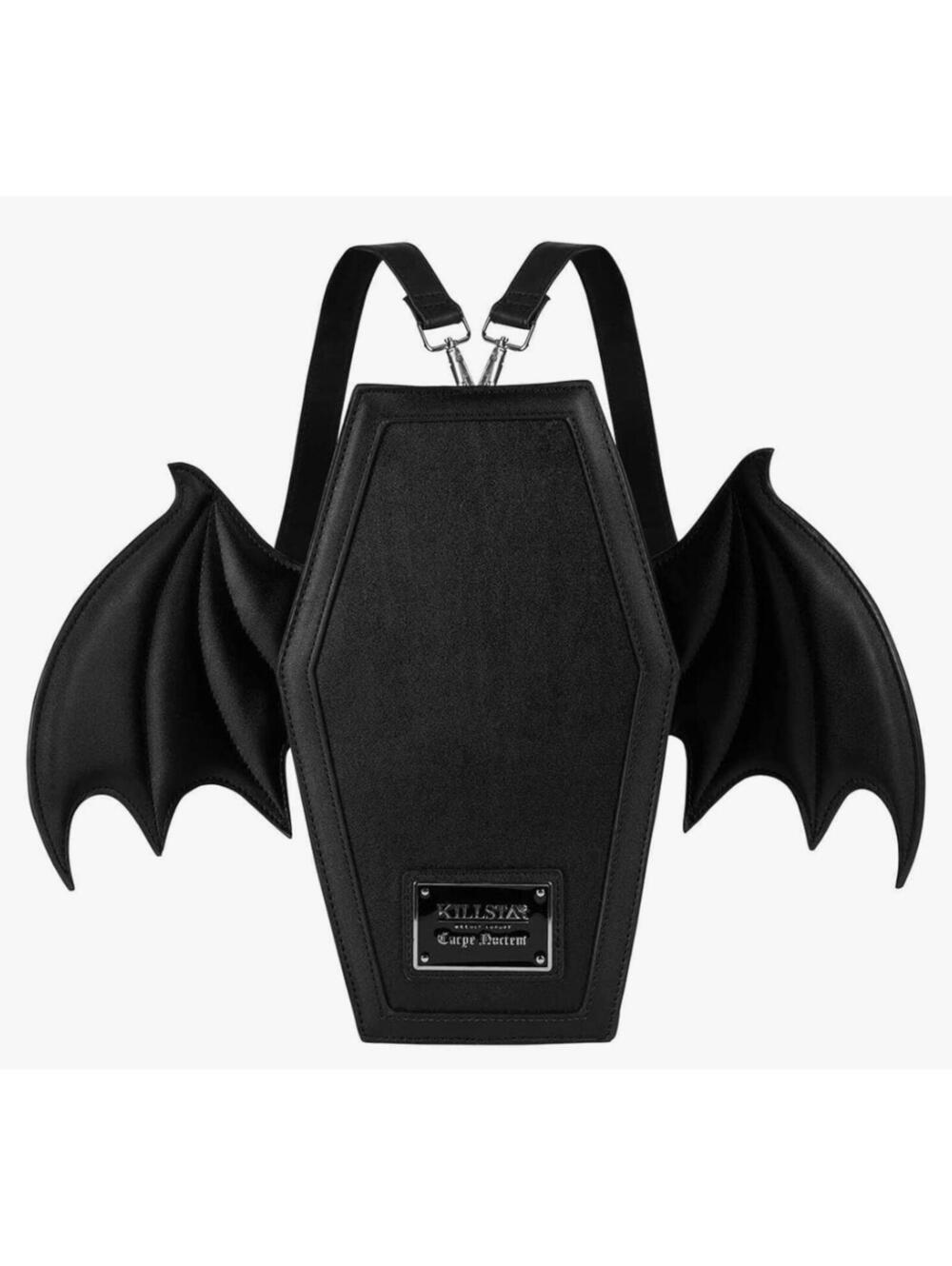 Killstar Sickly Sweet Black Bat Wings Coffin Backpack